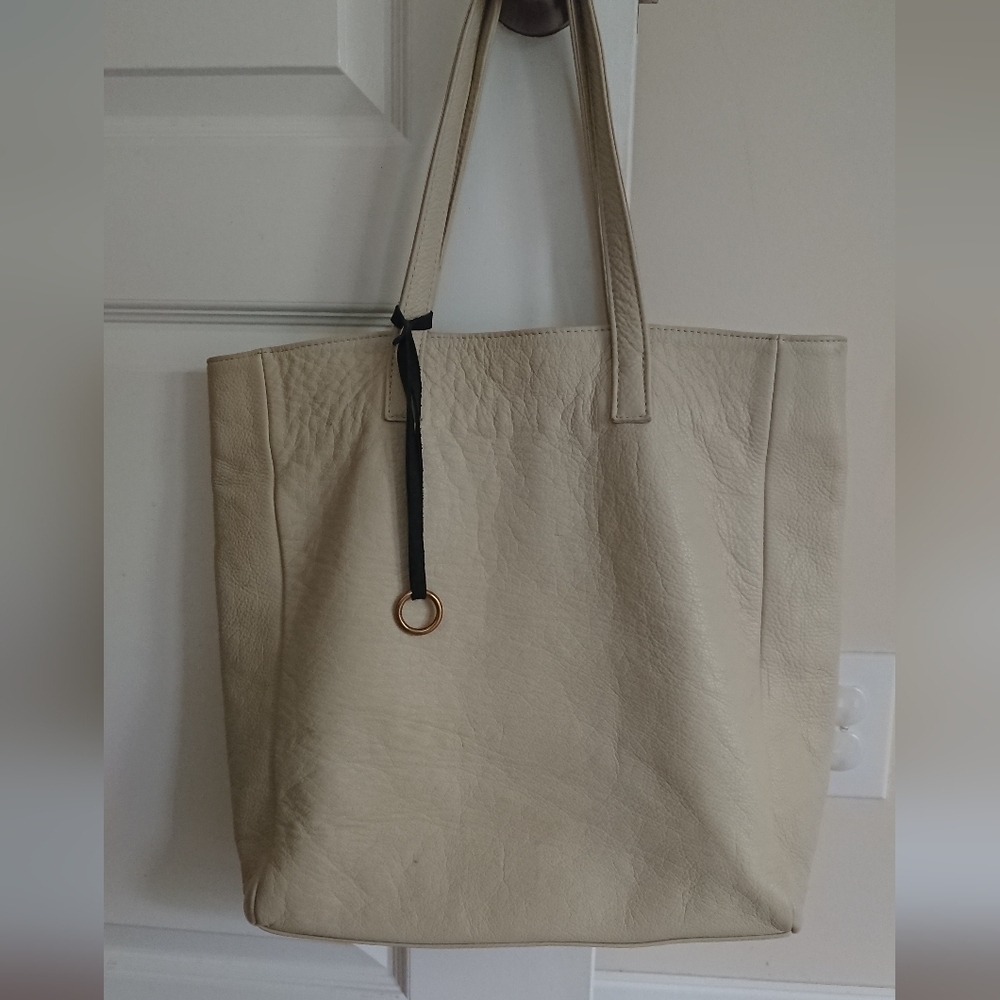 Henri Lou cream color Leather Hobo bag
